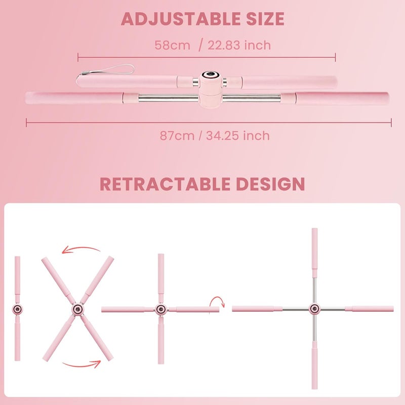 Roenae Yoga Stick, Posture Correction Stick for Women and Men, Relieve Back Pain, Upper and Lower Back Stretchers and Straighteners, 24.4-36.2 Inch Stretching Stick Neck Hump Corrector Stretching rod - Image 2